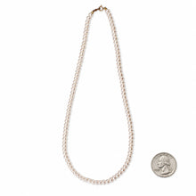 Load image into Gallery viewer, 4mm White Button Pearl Strand Necklace