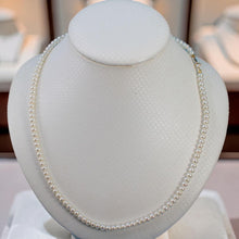 Load image into Gallery viewer, 4mm White Button Pearl Strand Necklace