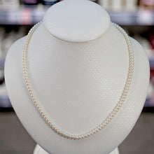 Load image into Gallery viewer, 4mm White Button Pearl Strand Necklace