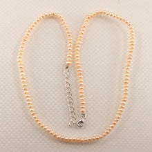 Load image into Gallery viewer, 640543S33-Genuine-Pink-Mini-Pearls-Adjustable-Necklace-.925-Silver-Clasp
