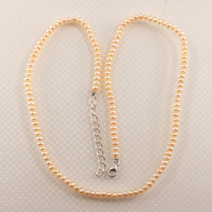640543S33-Genuine-Pink-Mini-Pearls-Adjustable-Necklace-.925-Silver-Clasp