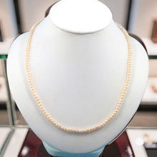 Load image into Gallery viewer, Pink Mini Pearl Adjustable Necklace – .925 Silver Clasp