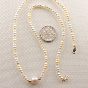 640800-36-Genuine-White-Mini-Pearls-Pendant-Necklace-14k-Gold-Clasp