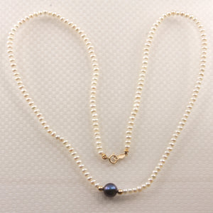640801B36-Genuine-White-Mini-Pearls-Pendant-Necklace-14k-Gold-Clasp