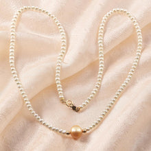 Load image into Gallery viewer, Yellow Pearl Pendant Necklace – 14k Gold Choker