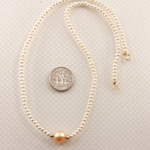 640804-36-Genuine-White-Mini-Pearls-Pendant-Necklace-14k-Gold-Clasp