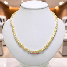 Load image into Gallery viewer, Golden Yellow Baroque Pearl Necklace – Simple Style