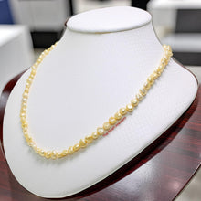 Load image into Gallery viewer, Golden Yellow Baroque Pearl Necklace – Simple Style