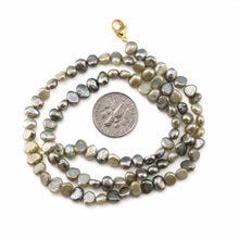 Load image into Gallery viewer, Dark Gray Baby Baroque Pearl Necklace