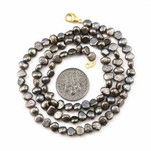 Load image into Gallery viewer, Gray Baby Baroque Pearl Necklace