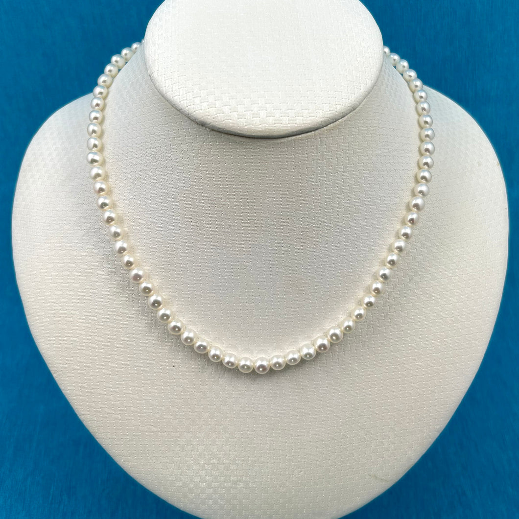 643078-36-Simple-Beautiful-White-Cream-Mini-Pearls-Necklace-14k Clasp