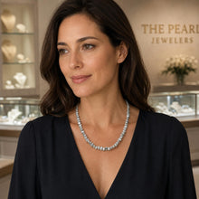 Load image into Gallery viewer, Silver Gray Baroque Pearl Necklace