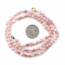 Load image into Gallery viewer, Misty Rose Small Baroque Pearl Necklace