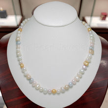 Load image into Gallery viewer, Multi-colored freshwater baroque pearls Necklace