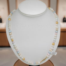 Load image into Gallery viewer, Multi-colored freshwater baroque pearls Necklace