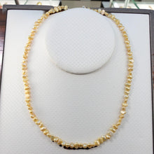 Load image into Gallery viewer, Golden Small Baroque Pearl Necklace