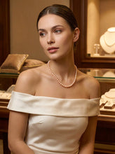 Load image into Gallery viewer, Romance Pink Freshwater Pearl Strand Necklace
