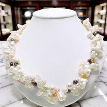 Load image into Gallery viewer, White Baroque Twist Pearl Necklace – 19"
