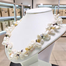 Load image into Gallery viewer, White Baroque Twist Pearl Necklace – 19"