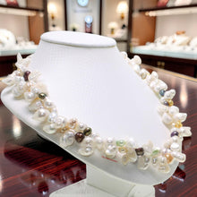 Load image into Gallery viewer, White Baroque Twist Pearl Necklace – 19"