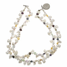 Load image into Gallery viewer, White Baroque Twist Pearl Necklace – 19"