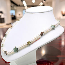 Load image into Gallery viewer, Star Coin &amp; White Roundel Pearl Necklace – .925 Silver