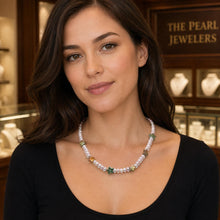 Load image into Gallery viewer, Lavender Coin &amp; Roundel Pearl Necklace – Sterling Silver