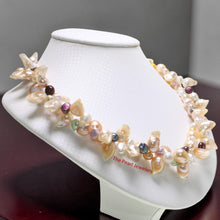 Load image into Gallery viewer, Peach Baroque Twist Pearl Necklace – Double Strand .925 Silver