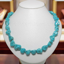 Load image into Gallery viewer, Baroque Turquoise Necklace – 12mm Spring Ring Clasp