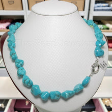 Load image into Gallery viewer, Baroque Turquoise Necklace – 12mm Spring Ring Clasp