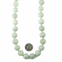 Load image into Gallery viewer, 10mm Celadon Jadeite Necklace – 14K Yellow Gold Clasp