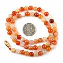 Load image into Gallery viewer, Red Multi-Color Agate Bead Necklace – 6mm