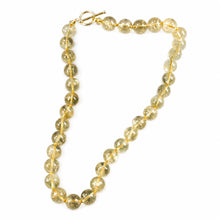 Load image into Gallery viewer, Golden Citrine Bead Necklace – 14K Yellow Gold Clasp