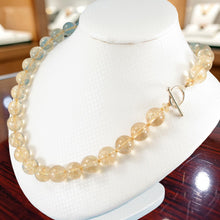 Load image into Gallery viewer, Golden Citrine Bead Necklace – 14K Yellow Gold Clasp