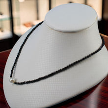 Load image into Gallery viewer, Black Onyx &amp; Pearl Necklace with 14K Gold Beads