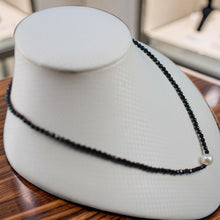 Load image into Gallery viewer, Black Onyx &amp; Pearl Necklace with 14K Gold Beads