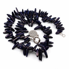 Load image into Gallery viewer, Blue Lapis Chip Necklace – Jumbo Spring Ring Clasp