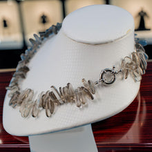 Load image into Gallery viewer, Smoky Quartz Chip Necklace – Jumbo Clasp
