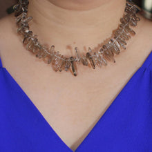Load image into Gallery viewer, Smoky Quartz Chip Necklace – Jumbo Clasp