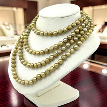 Load image into Gallery viewer, Champagne Freshwater Pearl Infinity Necklace – 60” Hand Knotted