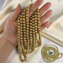 Load image into Gallery viewer, Champagne Freshwater Pearl Infinity Necklace – 60” Hand Knotted