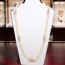Load image into Gallery viewer, White Rice Pearl &amp; Rose Quartz Twist Necklace – 6-in-1 Style
