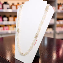 Load image into Gallery viewer, White Rice Pearl &amp; Rose Quartz Twist Necklace – 6-in-1 Style