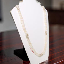 Load image into Gallery viewer, White Rice Pearl &amp; Rose Quartz Twist Necklace – 6-in-1 Style