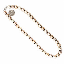 Load image into Gallery viewer, Pale Pink Baroque Pearl Necklace – Sterling Silver Bali Spacers