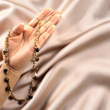 Load image into Gallery viewer, Heart-Shaped Tiger Eye &amp; Keshi Pearl Necklace