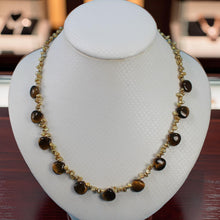 Load image into Gallery viewer, Keshi Pearl &amp; Heart-Shaped Tiger Eye Necklace