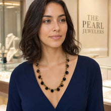 Load image into Gallery viewer, Keshi Pearl &amp; Heart-Shaped Tiger Eye Necklace