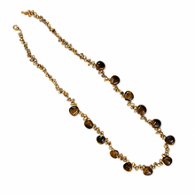 Load image into Gallery viewer, Keshi Pearl &amp; Heart-Shaped Tiger Eye Necklace