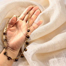 Load image into Gallery viewer, Keshi Pearl &amp; Heart-Shaped Tiger Eye Necklace